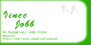 vince jobb business card